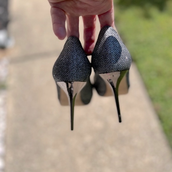 Jimmy Choo | Authenticated | Metallic Peep Toe Sparkle Heels 38.5 - Picture 15 of 17